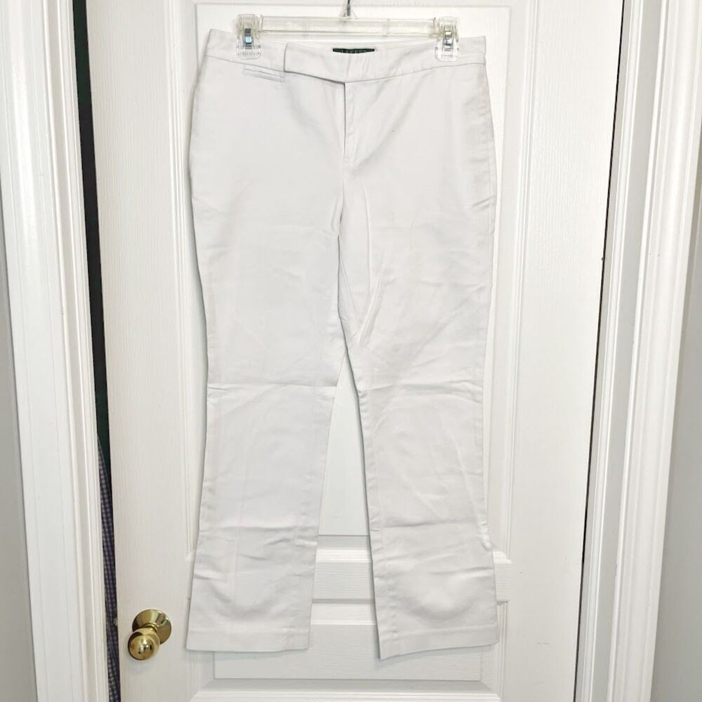 Lauren Ralph Lauren Petite Camaron High Rise Cropped Cotton Stretch Pants
